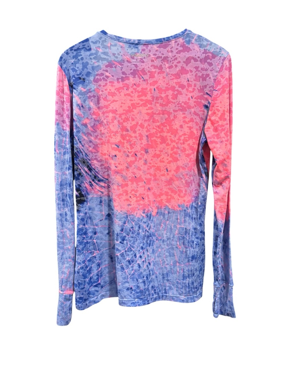 Saucony Long-Sleeve Tie-Dye Athletic Top in Pink and Blue
